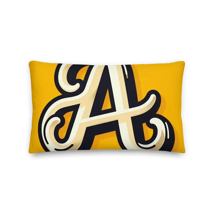 3D Monogram Sunshine Pillow | Ai Design initial A product image (2)