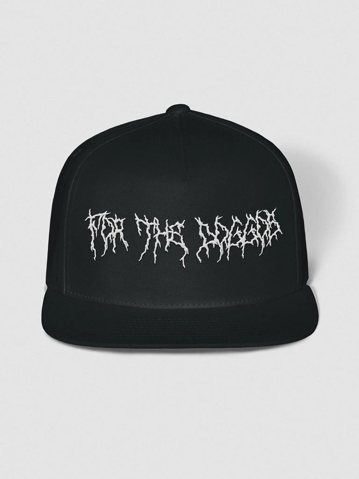 Flat snapback hat - 'For the Doggos' (metal font) product image (1)