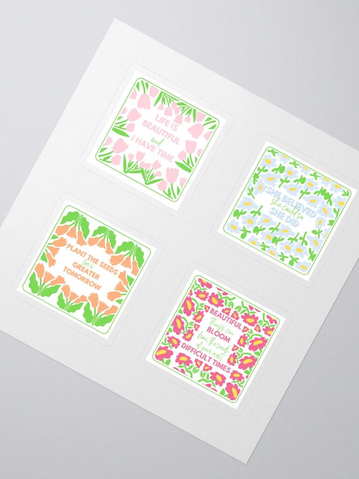 Inspirational Floral Quote Stickers Set product image (5)