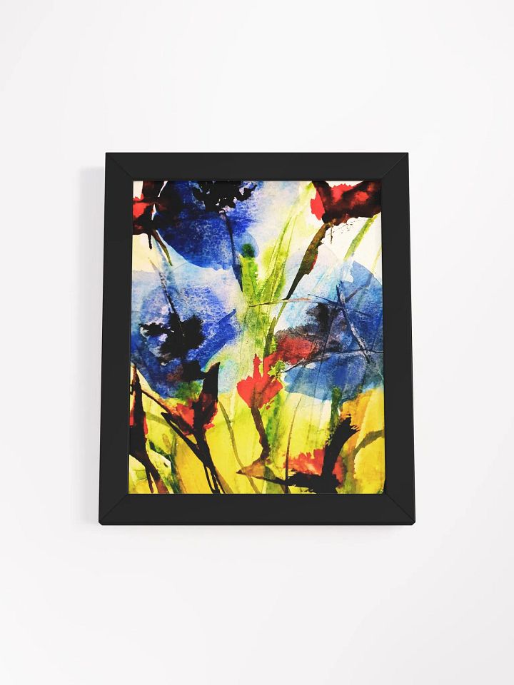 blue water colour flowers, original painting by the artist product image (1)