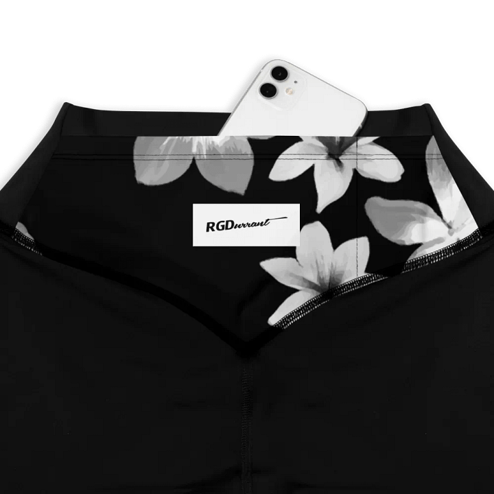 Volcanic Ash Caribbean Flower Print | Sports Leggings product image (2)