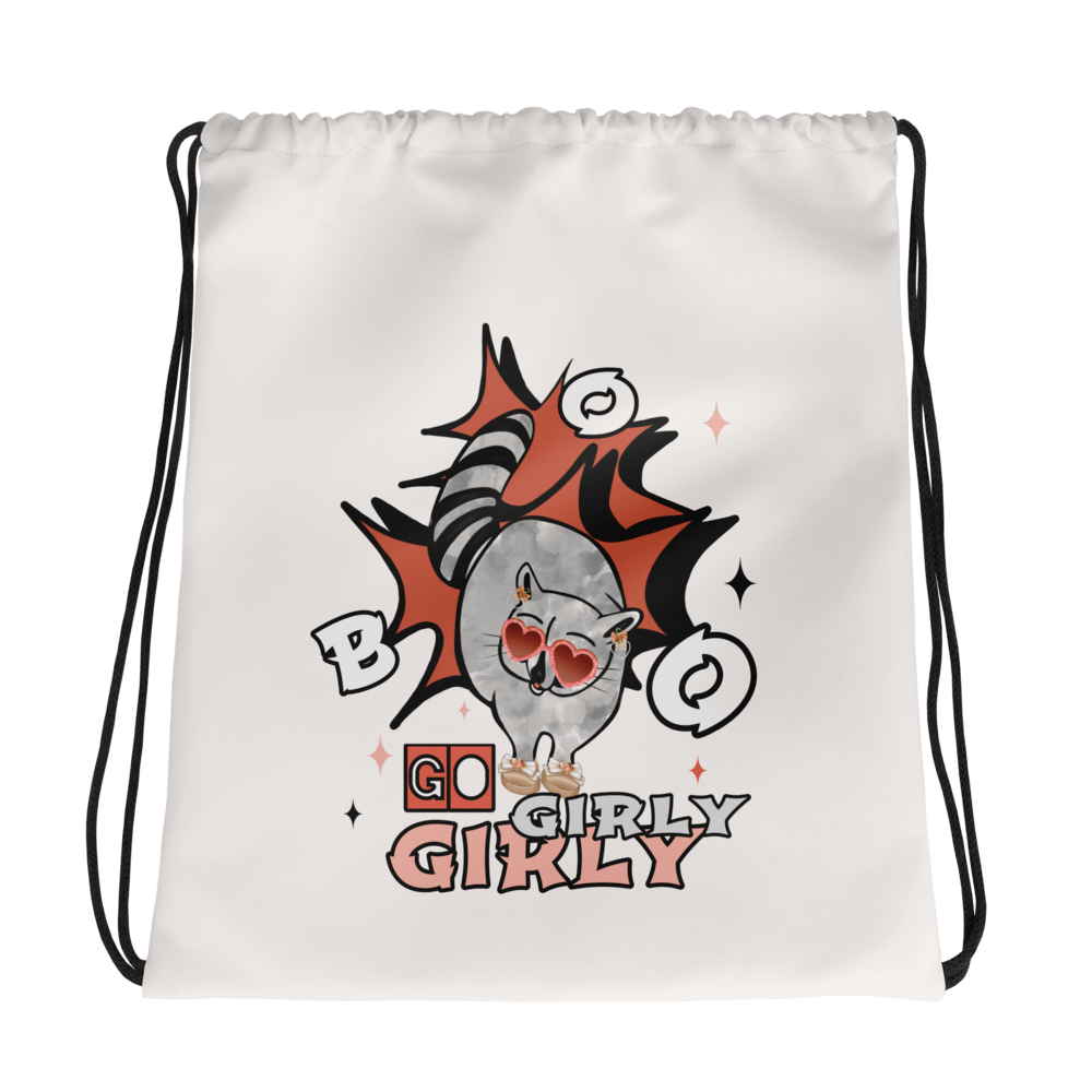 Boo Raccoon Drawstring Bag product image (1)