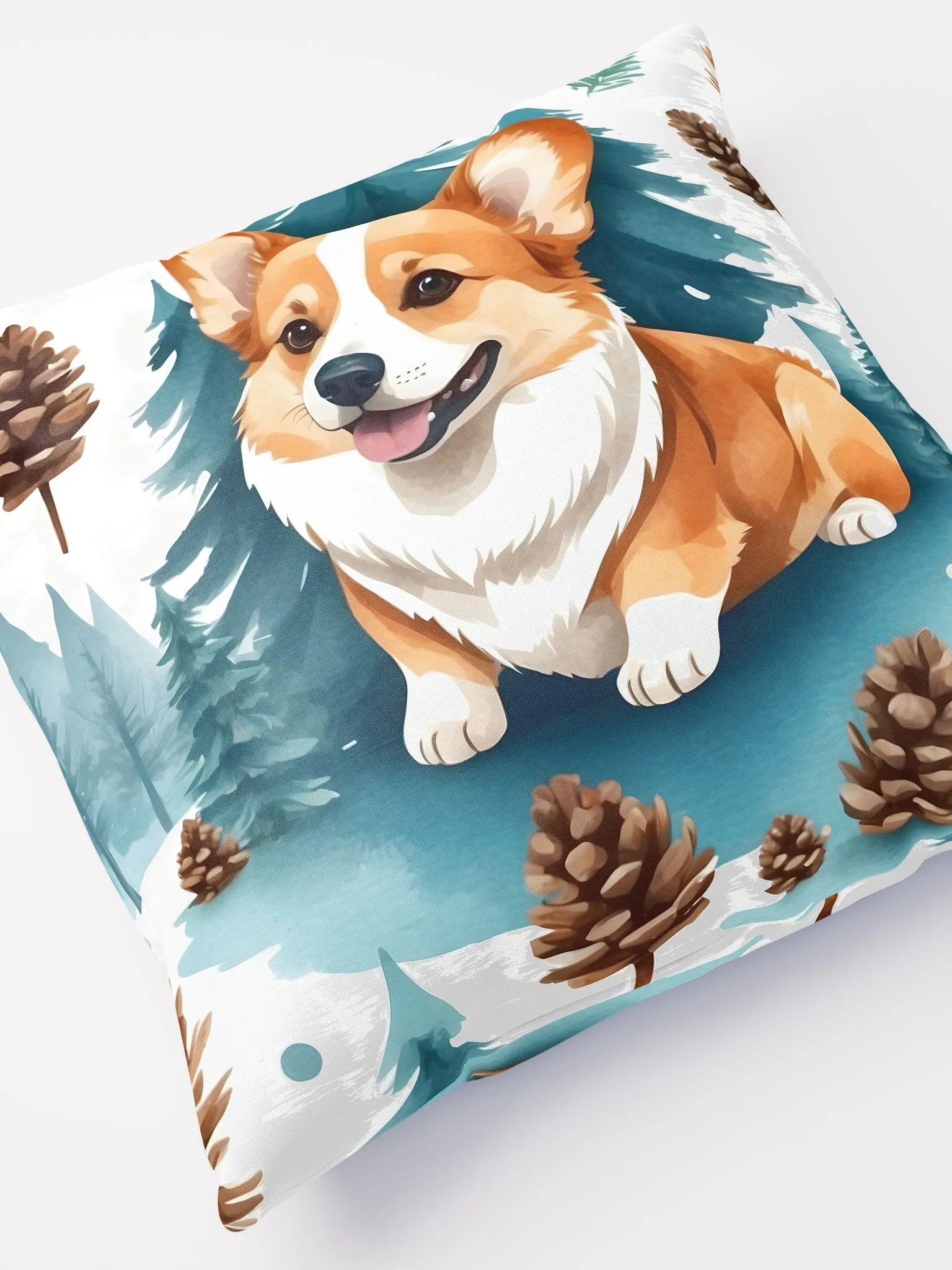 Corgi in a Wintry Forest product image (7)