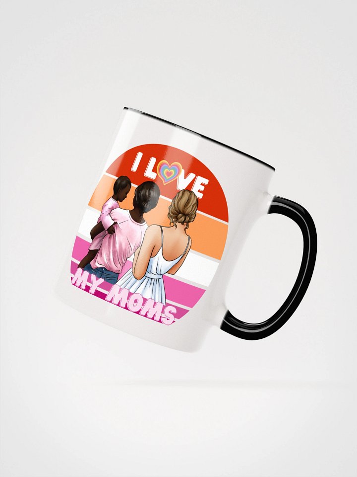 Diverse Two Mom Family Pride Illustration Ceramic Mug with Color product image (7)
