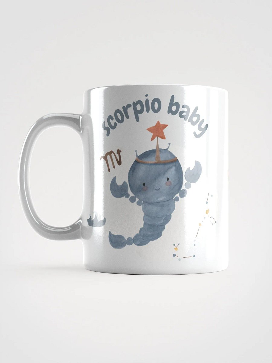 Scorpio Baby October 24 – November 21 WHITE GLOSSY MUG Baby Gift, New Mom Gift, Fun Astrology Gift product image (7)