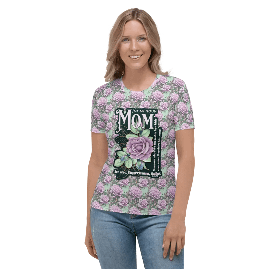 Funny Mom Floral All Over Print T-shirt product image (10)