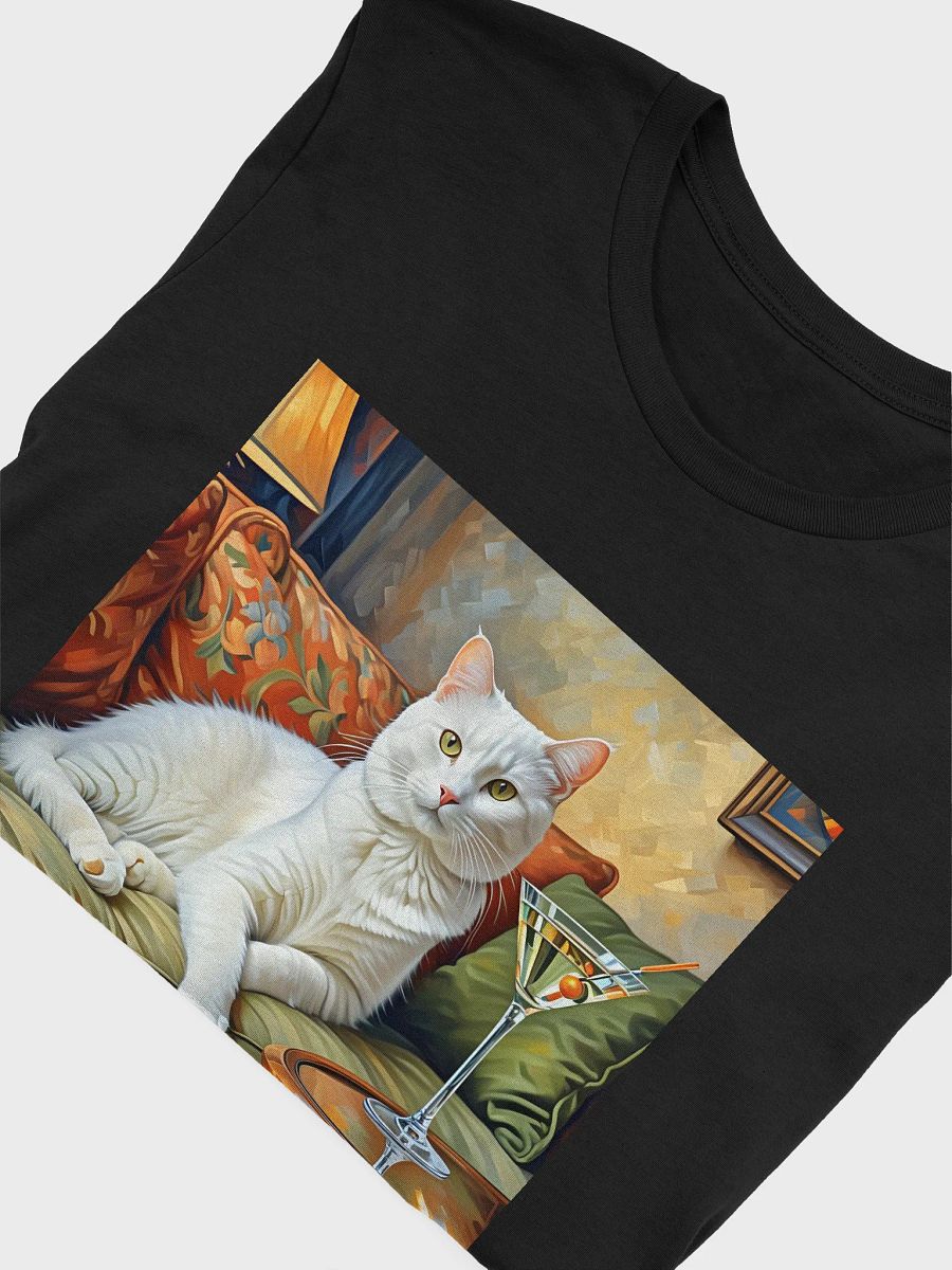 CLASSEY CAT ON COUCH NEXT TO MARTINI product image (5)
