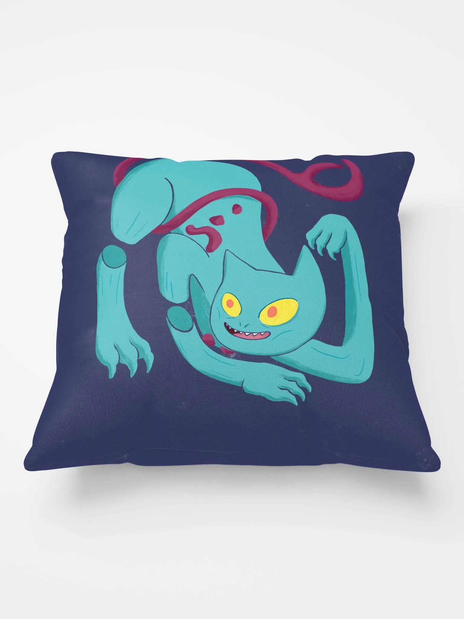 Demon Cat Pillow Double Sided With Text product image (3)