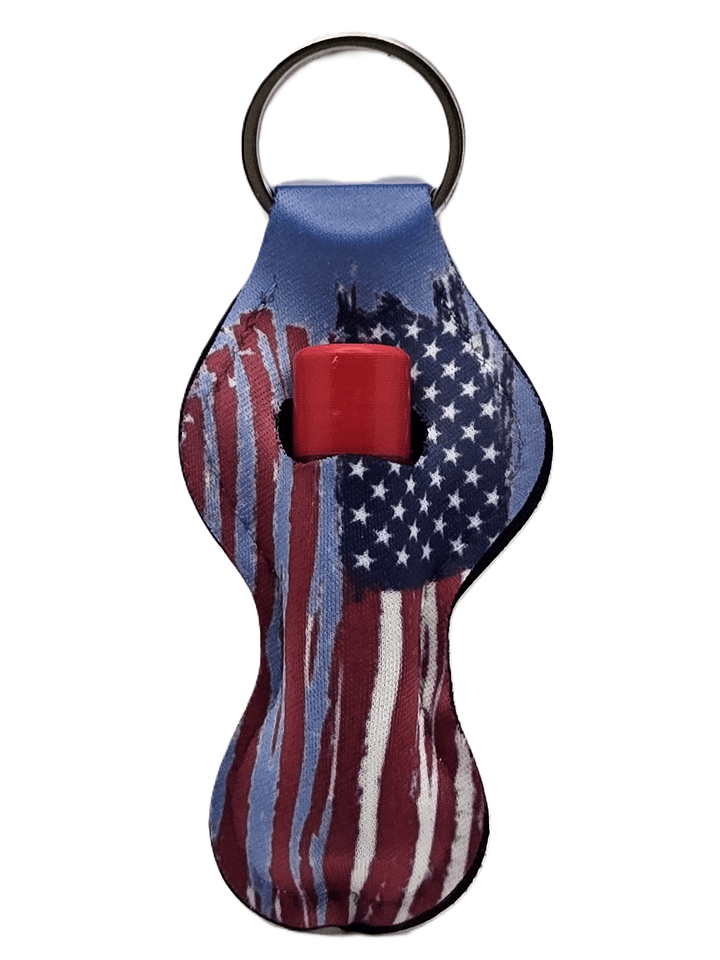USA Flag Lip Balm Holder Key Ring product image (1)