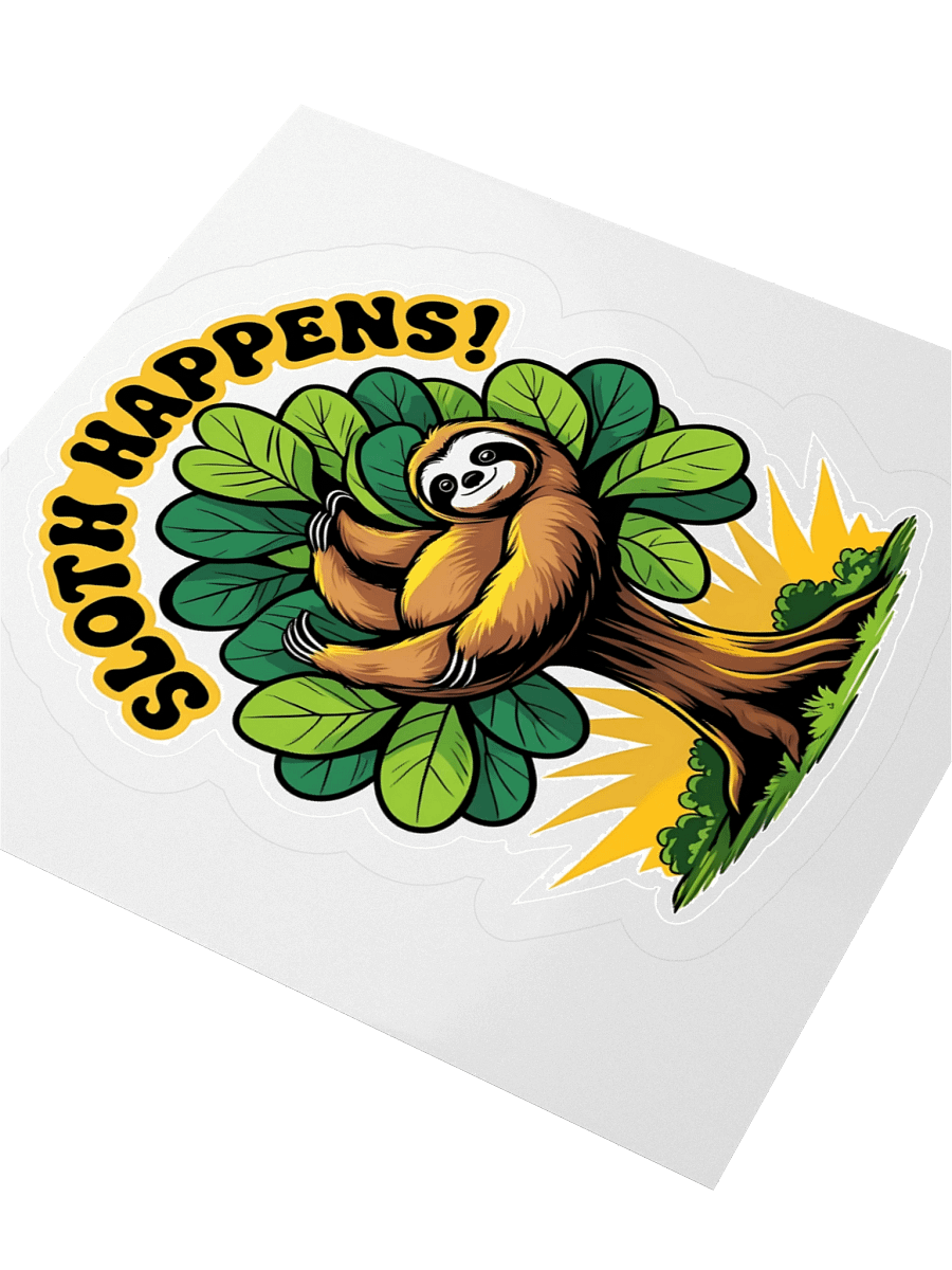 Sloth Happens! Kiss Cut Sticker product image (3)