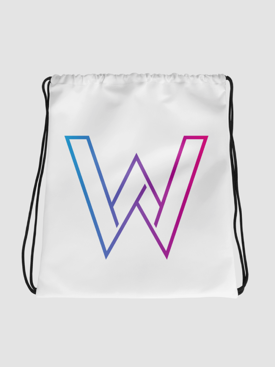 Classic W Drawstring Bag White product image (1)