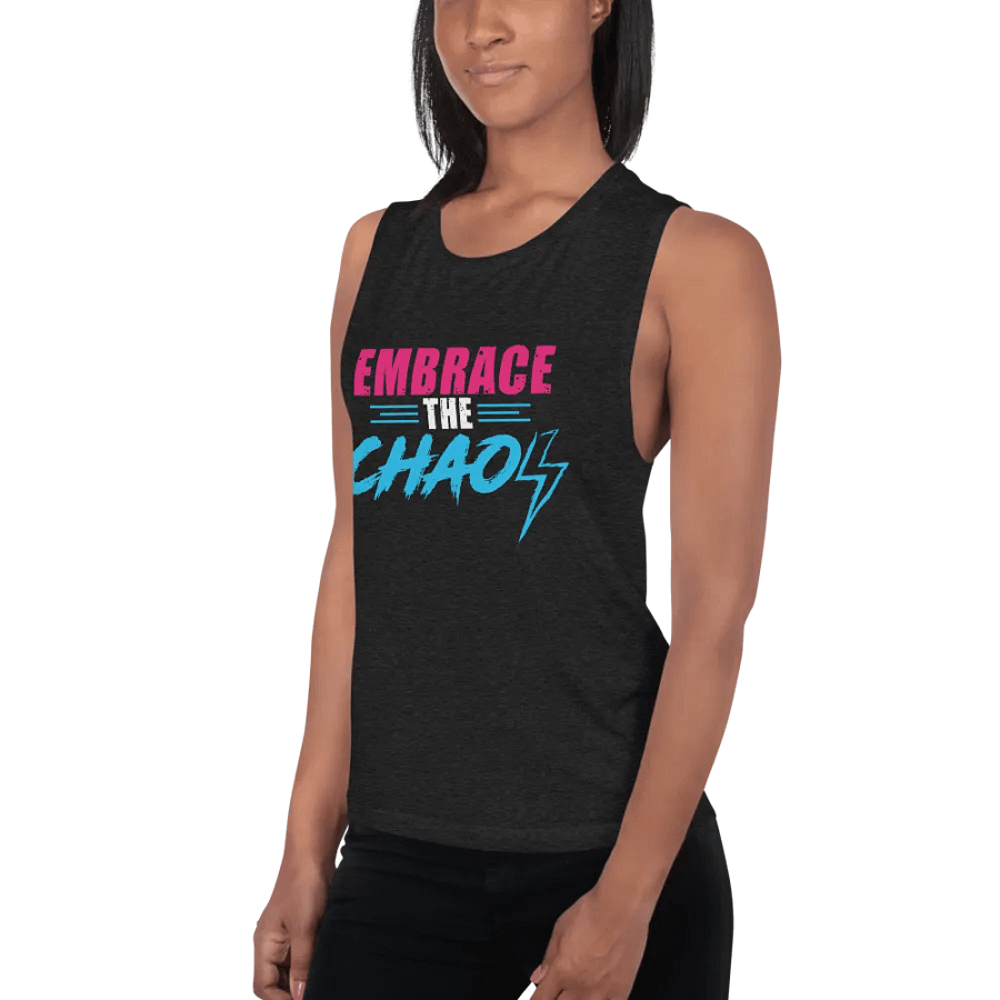 Women's Embrace the Chaos v2 Tank (Pink/Blue) product image (2)