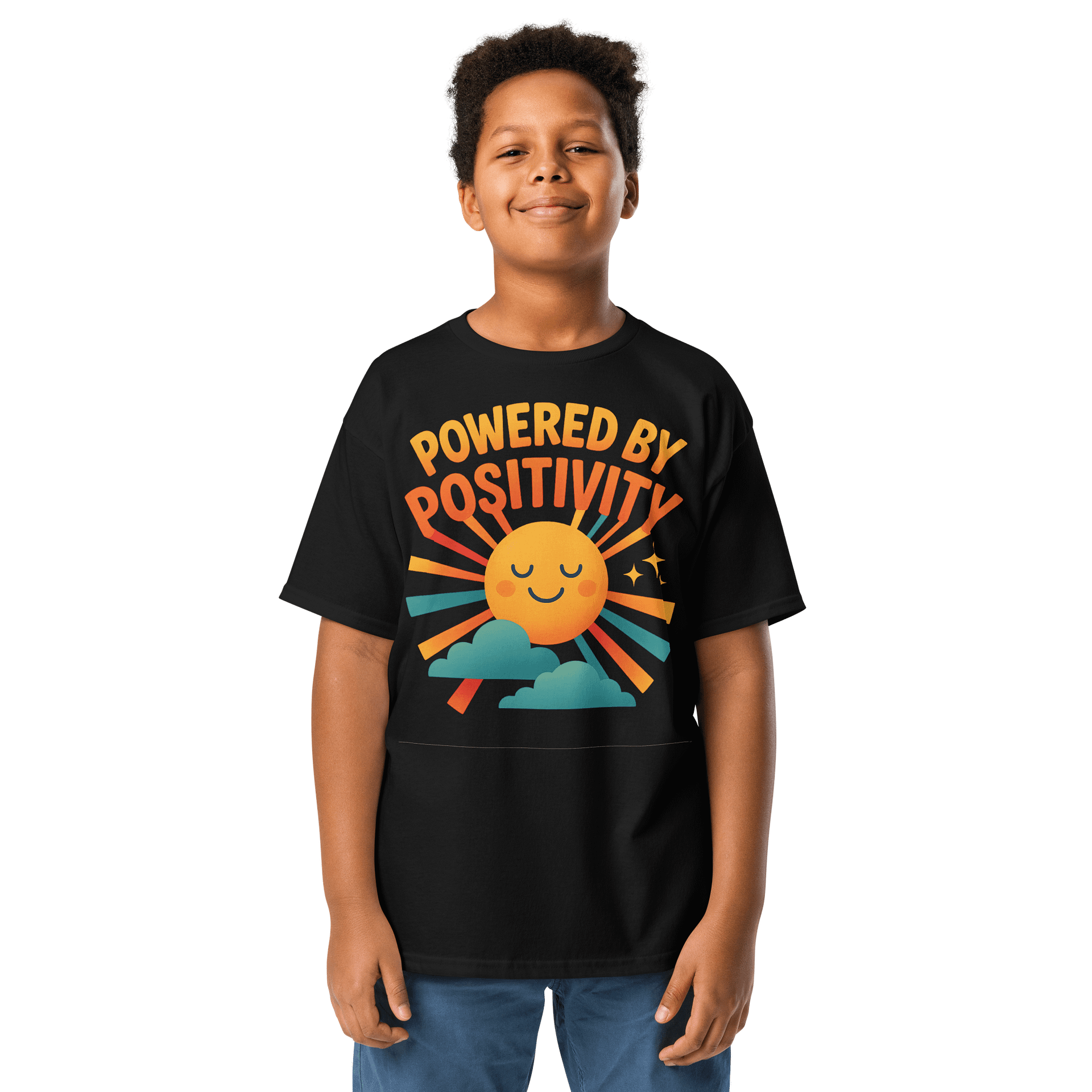 Powered by Positivity – Kids’ Smiling Sun Tee product image (1)