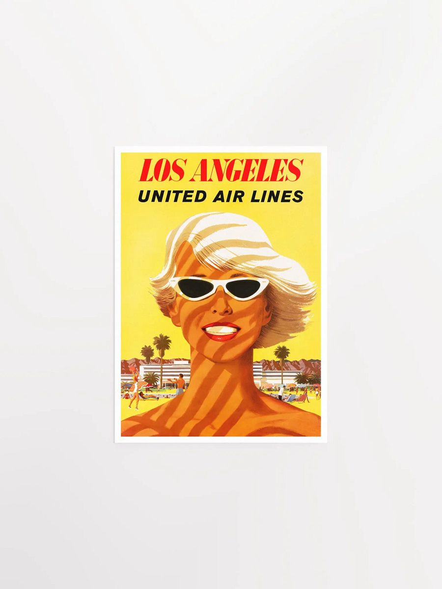 Los Angeles, USA, 1955 — retro vintage travel poster product image (6)
