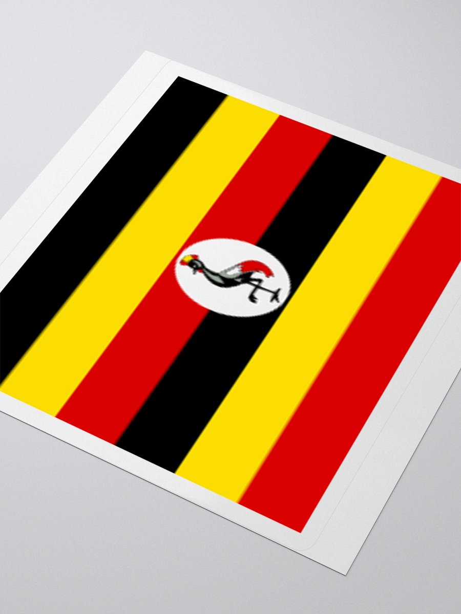 Uganda Flag Sticker | Crowned Crane Design | Durable Vinyl | 3 Sizes product image (9)