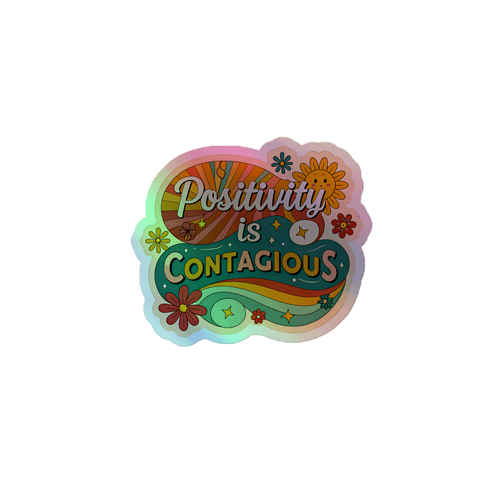 Positivity is Contagious Holographic Sticker Sheet product image (1)