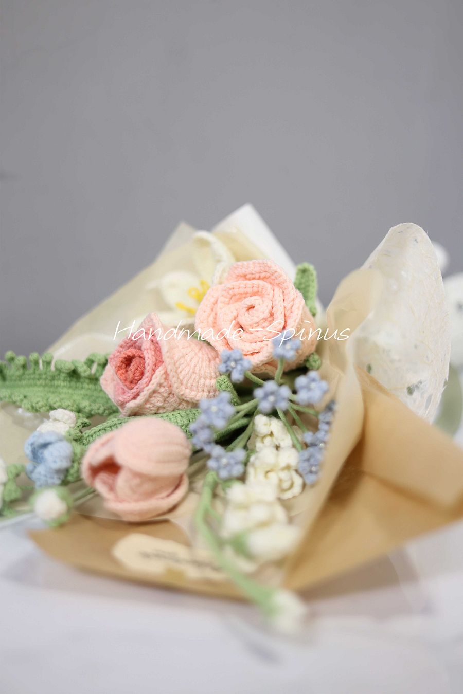Azure Pink Dreams Crochet Knit Bouquet product image (5)