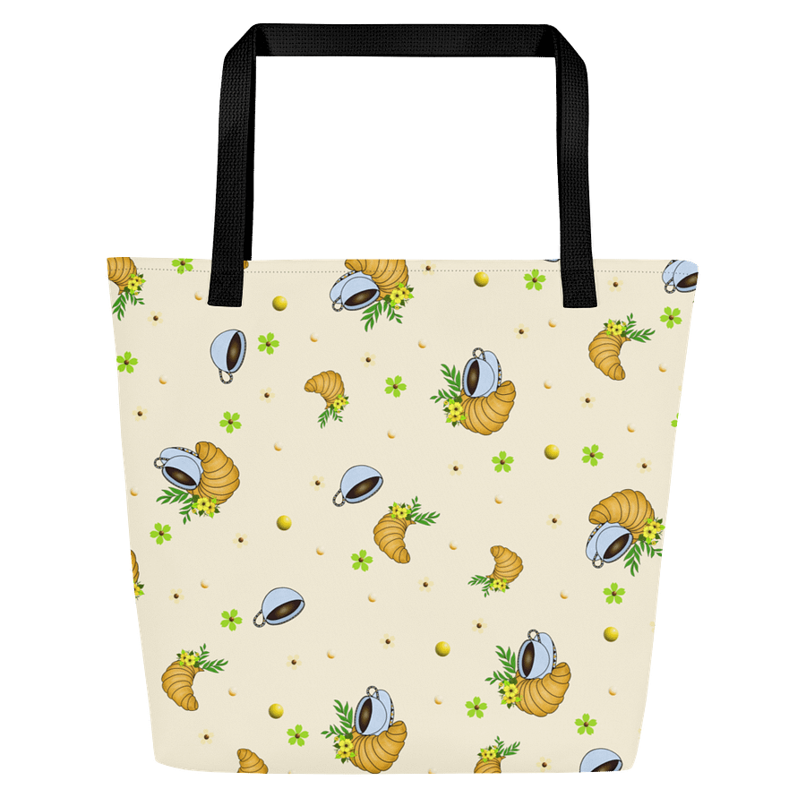 Caffeine & Croissants Large Tote Bag product image (1)