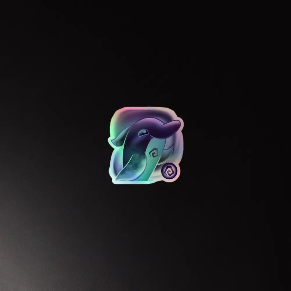 CELESTIAL SHADOW DOLPHIN - HOLOGRAPHIC STICKER product image (4)