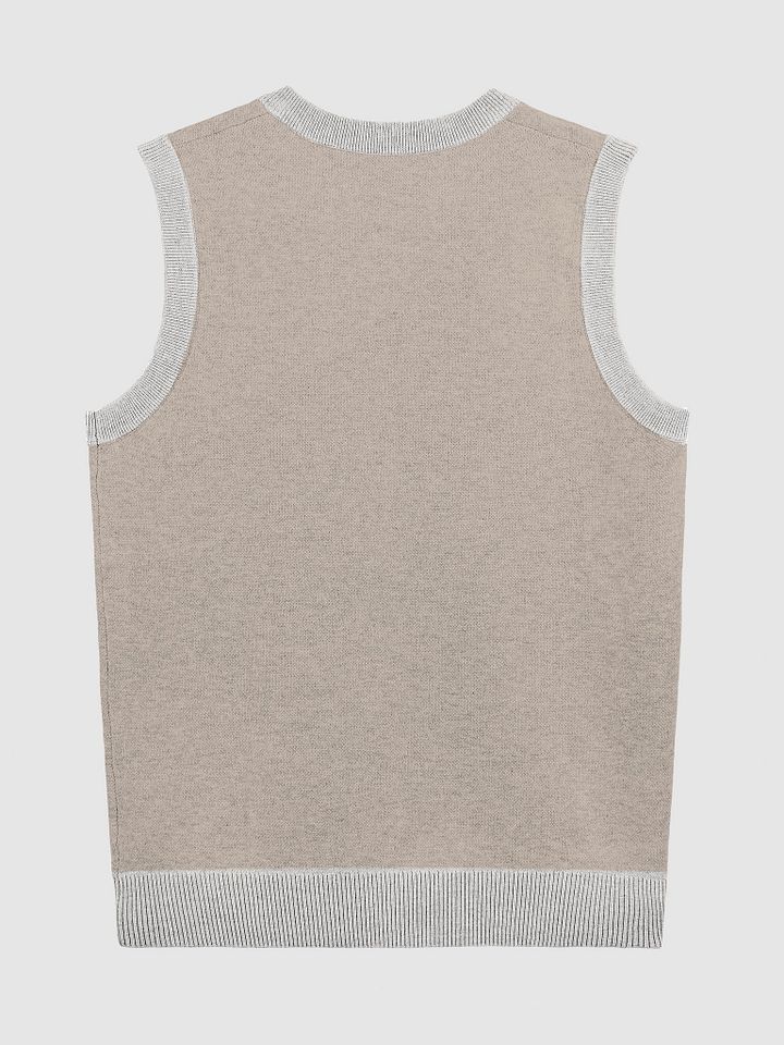 PLEASE DON'T MAKE ME TALK (duotone taupe) knitwear vest product image (10)