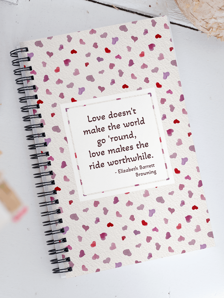 Love Makes the Ride Worthwhile Hearts Notebook product image (1)