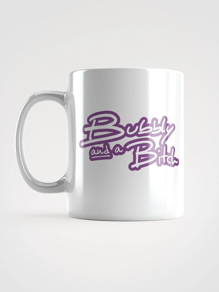Bubbly and a B*tch (lined design, #763D7D) glossy white mug product image (12)