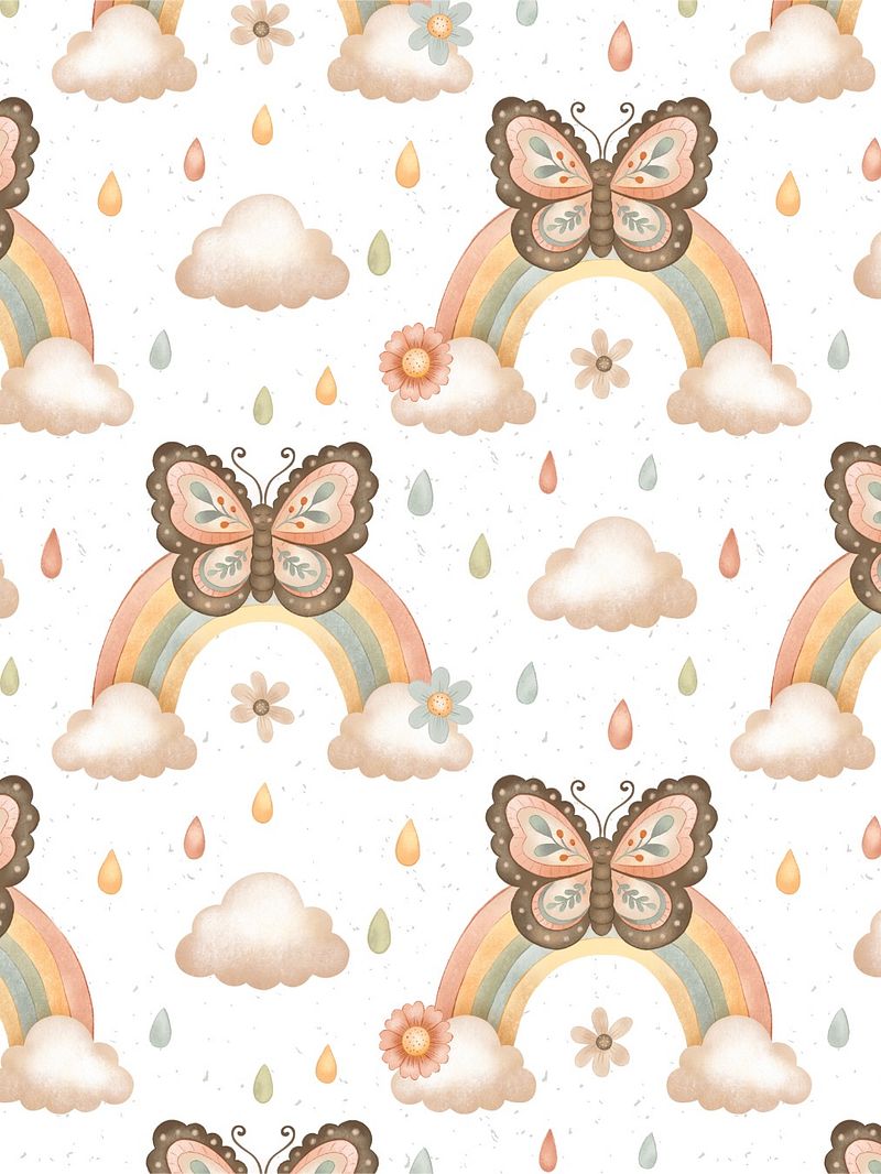 Butterfly with Rainbow - Non-Exclusive Pattern