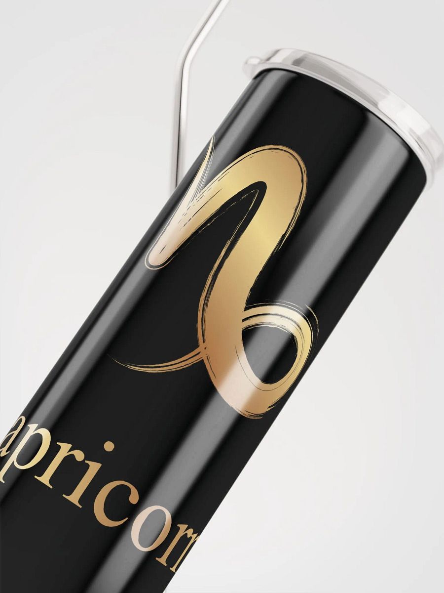 Golden Capricorn Stainless Steel Tumbler: Celestial Elegance in Every Sip! product image (5)