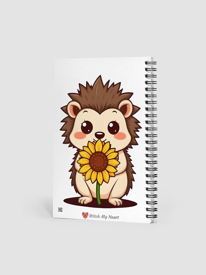 Sunflower Hedgehog Spiral Doted Notebook product image (2)