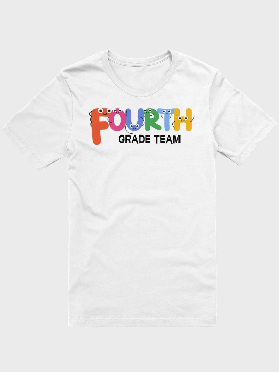 FOURTH GRADE TEAM Cute Letter Characters T-Shirt product image (2)