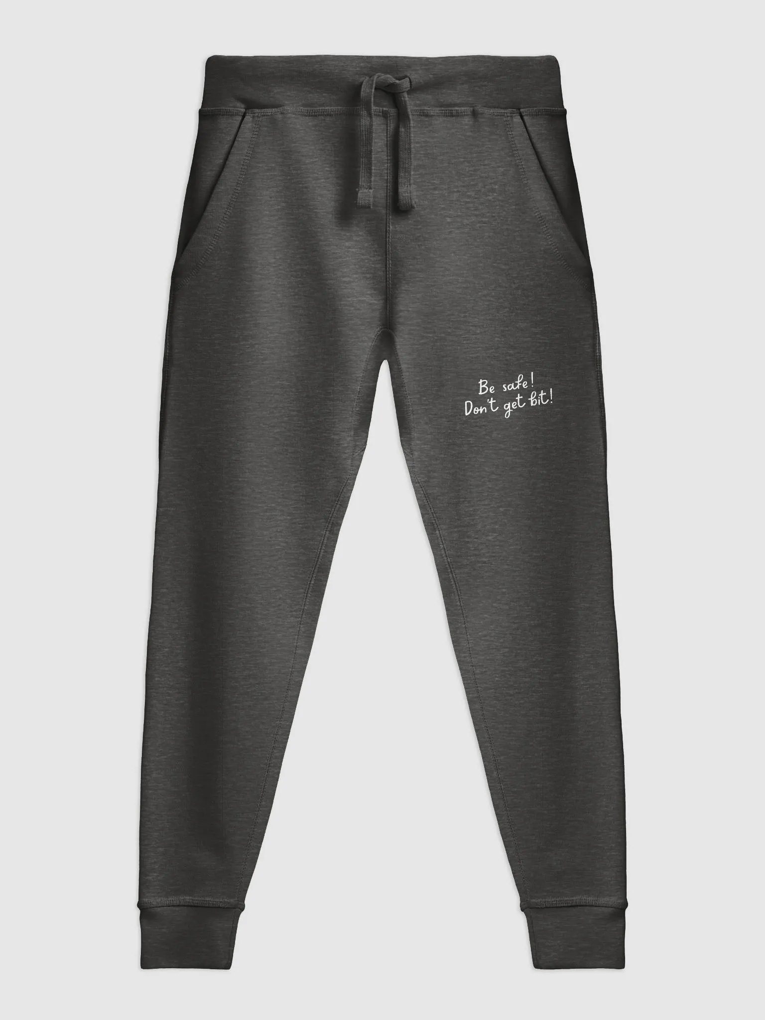 Be Safe Don't Get Bit Joggers - White product image (1)