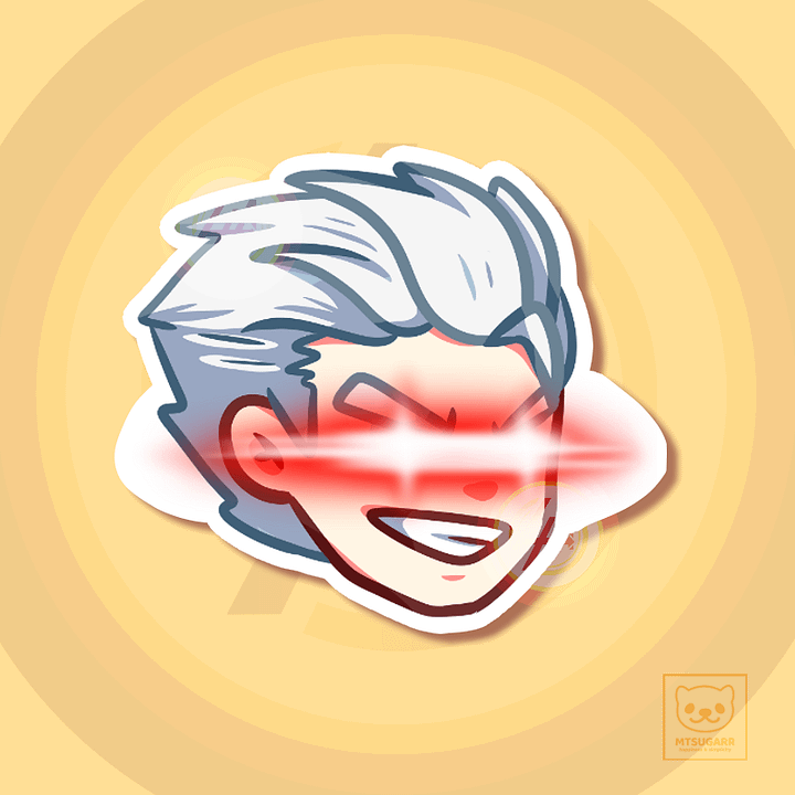 Laser Virgil Emote Sticker product image (1)