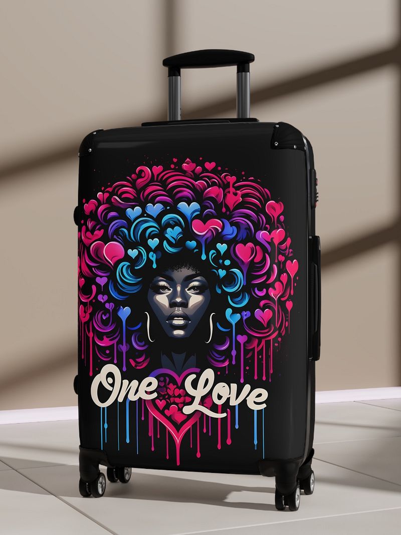 Travel Suitcase for Black Women and Girls One Love