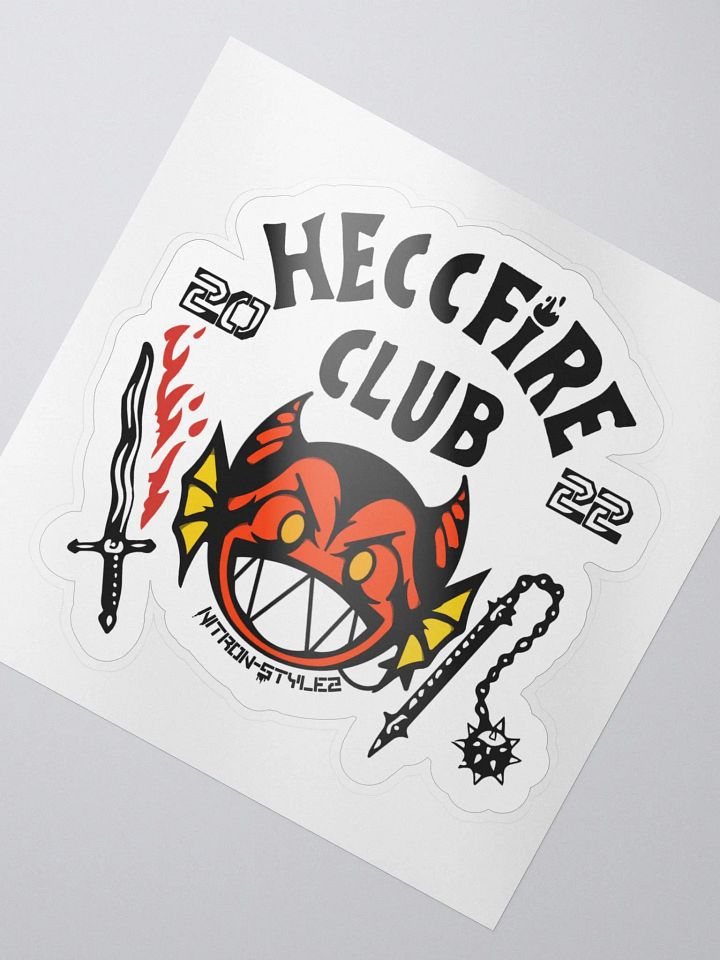 Weirder Stuff Collection - Heccfire Club Kiss Cut Sticker product image (2)