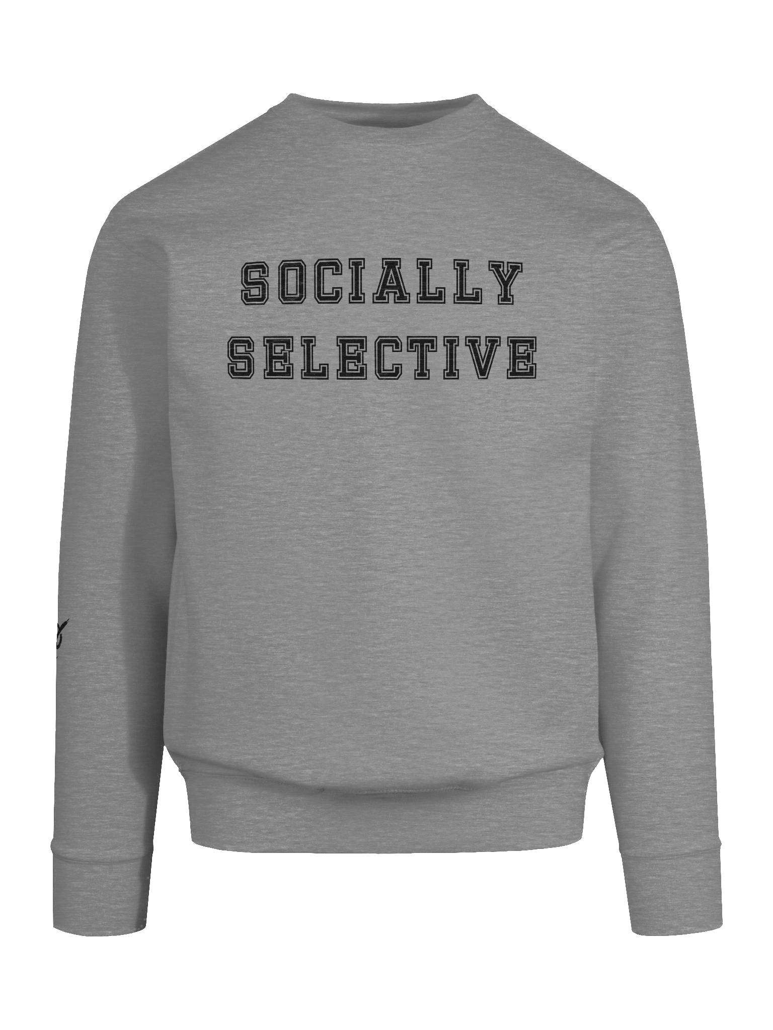 Socially Selective Crew Neck Sweatshirt Black Letter product image (4)