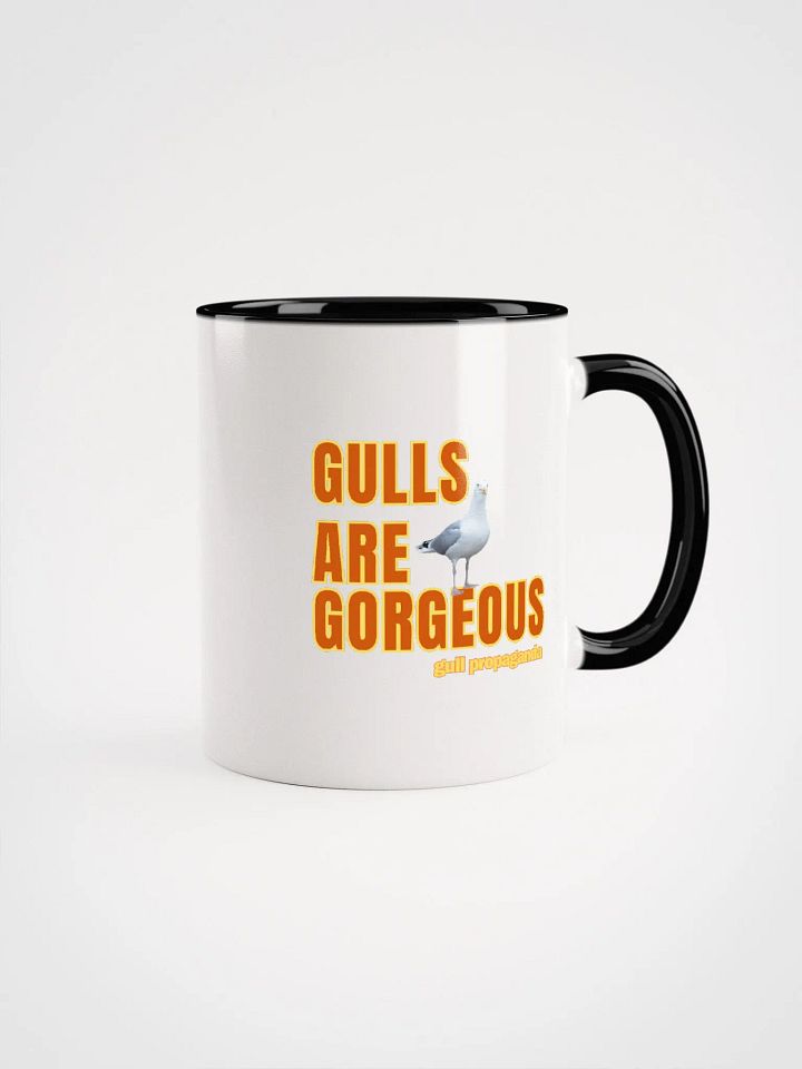 Gulls are Gorgeous - Gull Propaganda Long Sleeve Ceramic Mug with Colour interior product image (5)