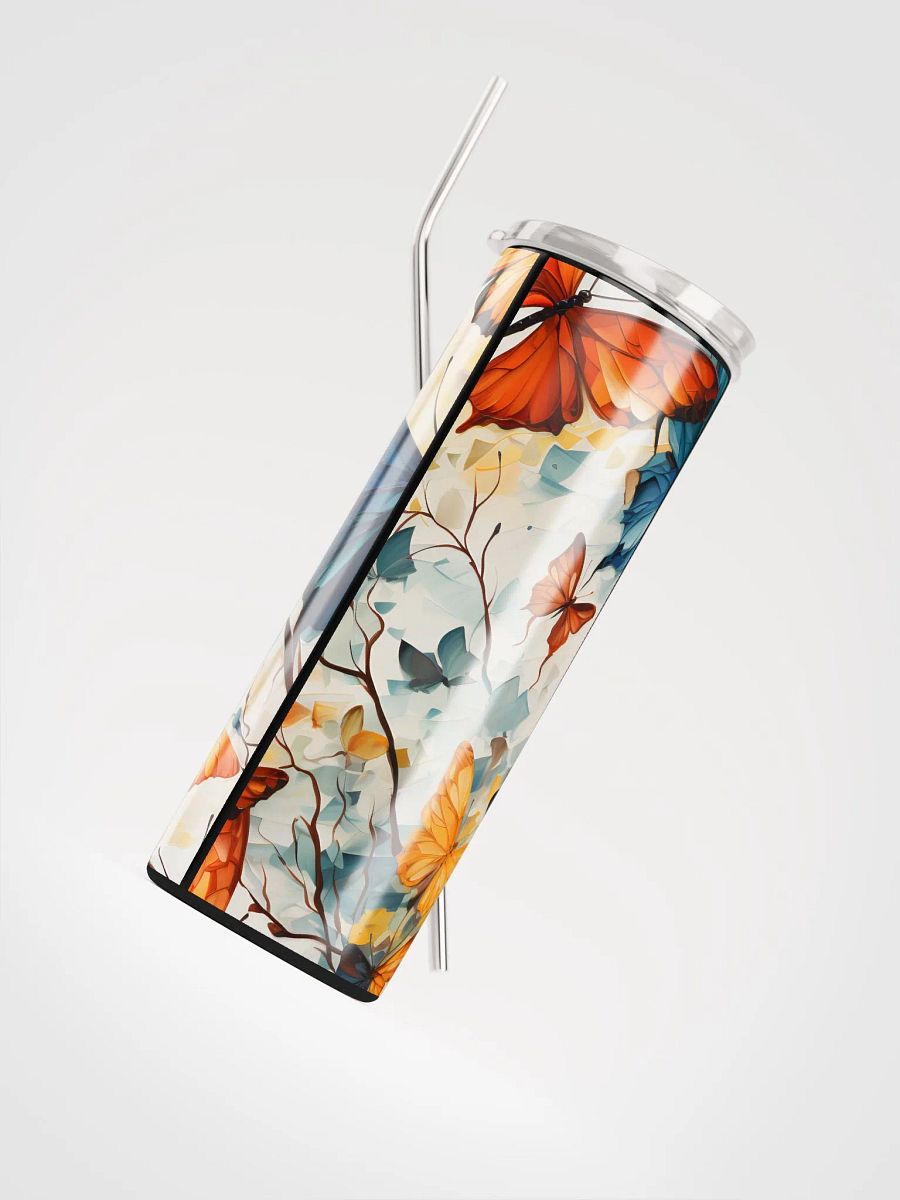 Embrace Artistry: Butterfly Oil Painting Style Stainless Steel Tumbler! 🦋🎨 product image (4)