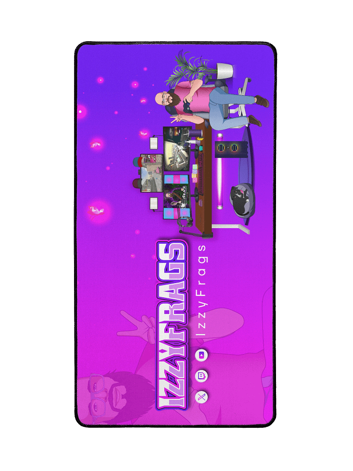 IZZY FRAGS Branded Desk Mat 15.5" x 31.5" product image (2)