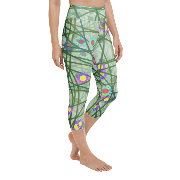 Whimsical Garden Yoga Capri Leggings product image (2)