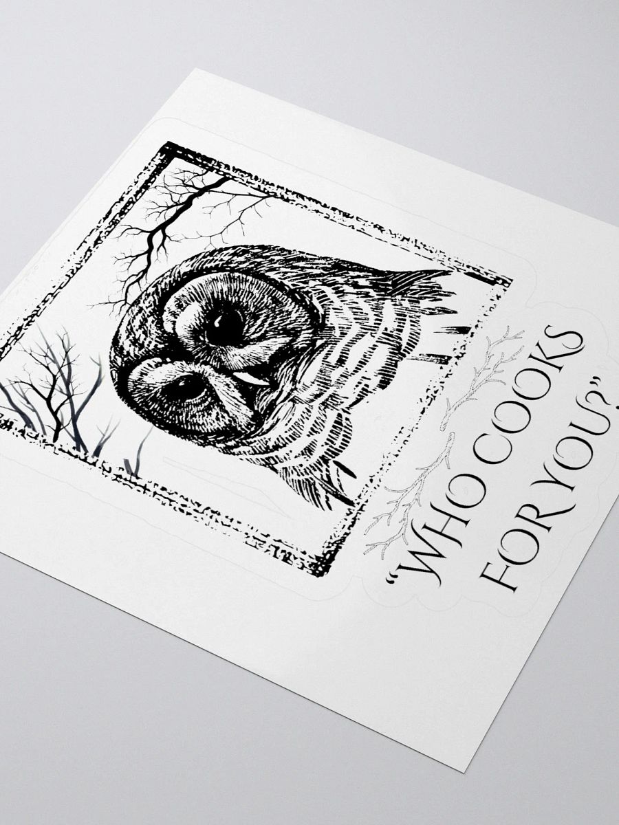Barred Owl - "Who Cooks For You?" Call Animal Sticker product image (9)