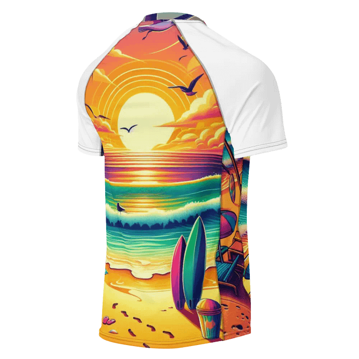 Sunset Serenity Men's Rash Guard | Ai Design product image (2)