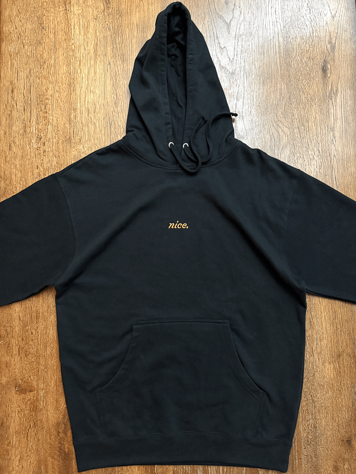 Nice. Gold Embroidered Hoodie (Black) product image (1)