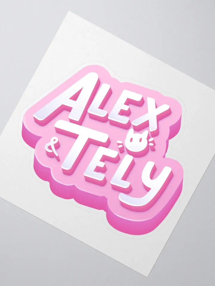 Alex & Tely Pink Logo Sticker product image (5)