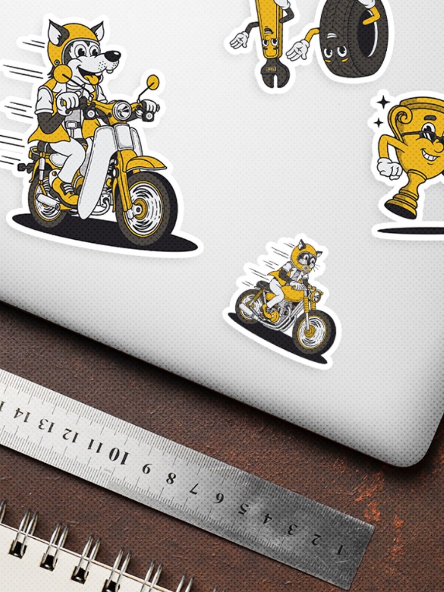 Retro Racers Groovy Illustration product image (6)