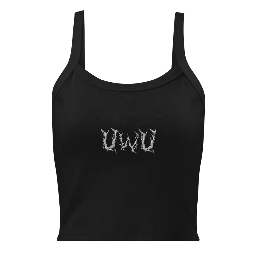 Embroidered Metal UwU Micro-Rib Tank Top product image (1)