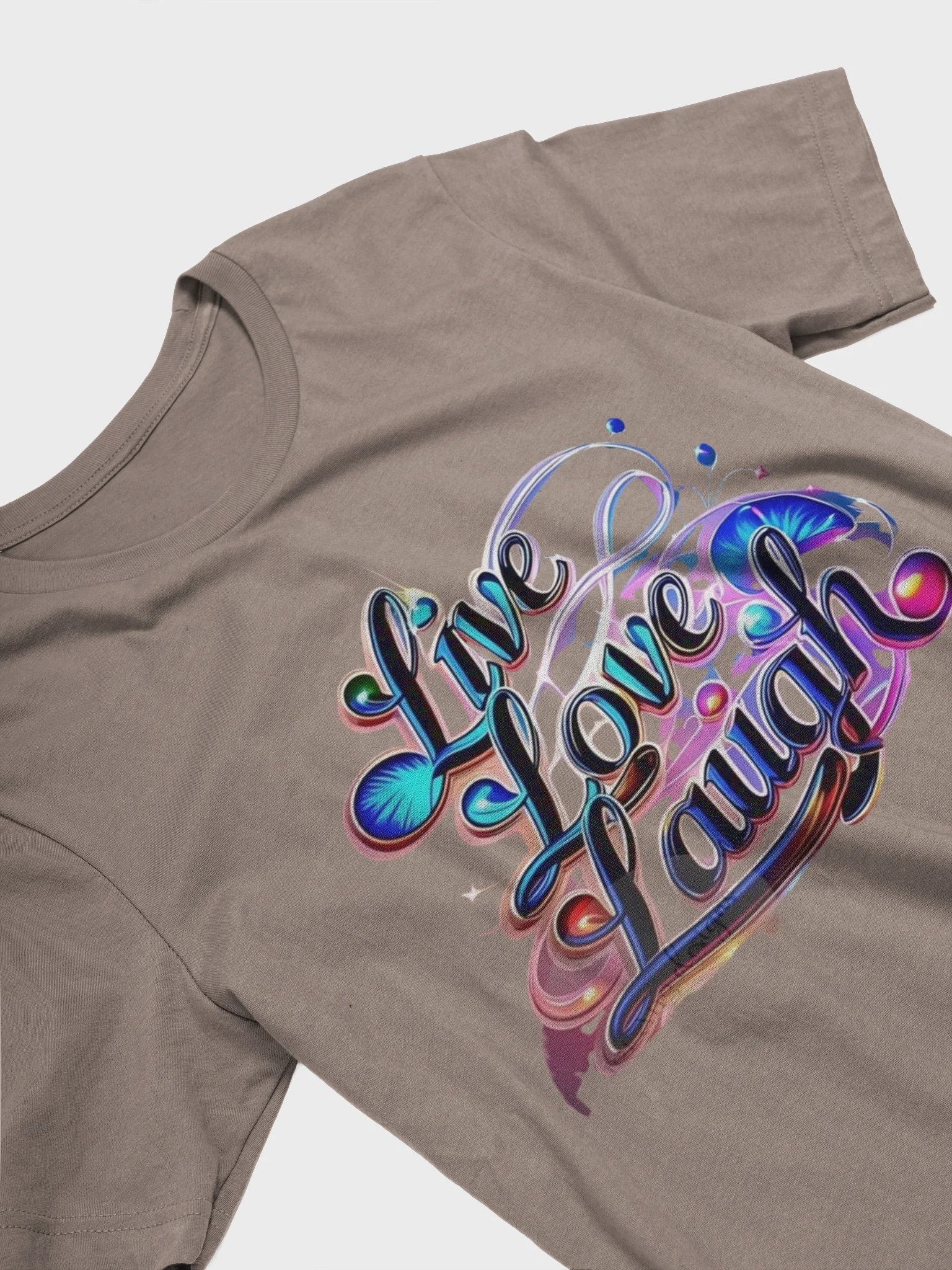 Vibrant Floral Live Love Laugh T-Shirt product image (31)