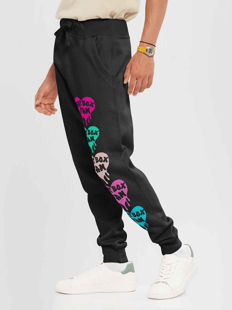 UNISEX HOT BOX FAM TRANSPARENT COLOR LOGO ON SWEAT PANTS product image (29)