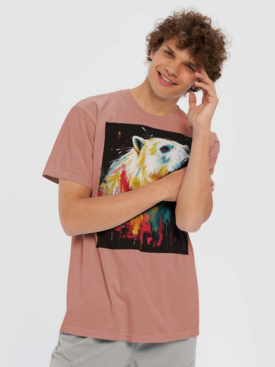 stunning polar bear Ultra-Soft Comfort: Garment-Dyed Cotton Tee product image (5)