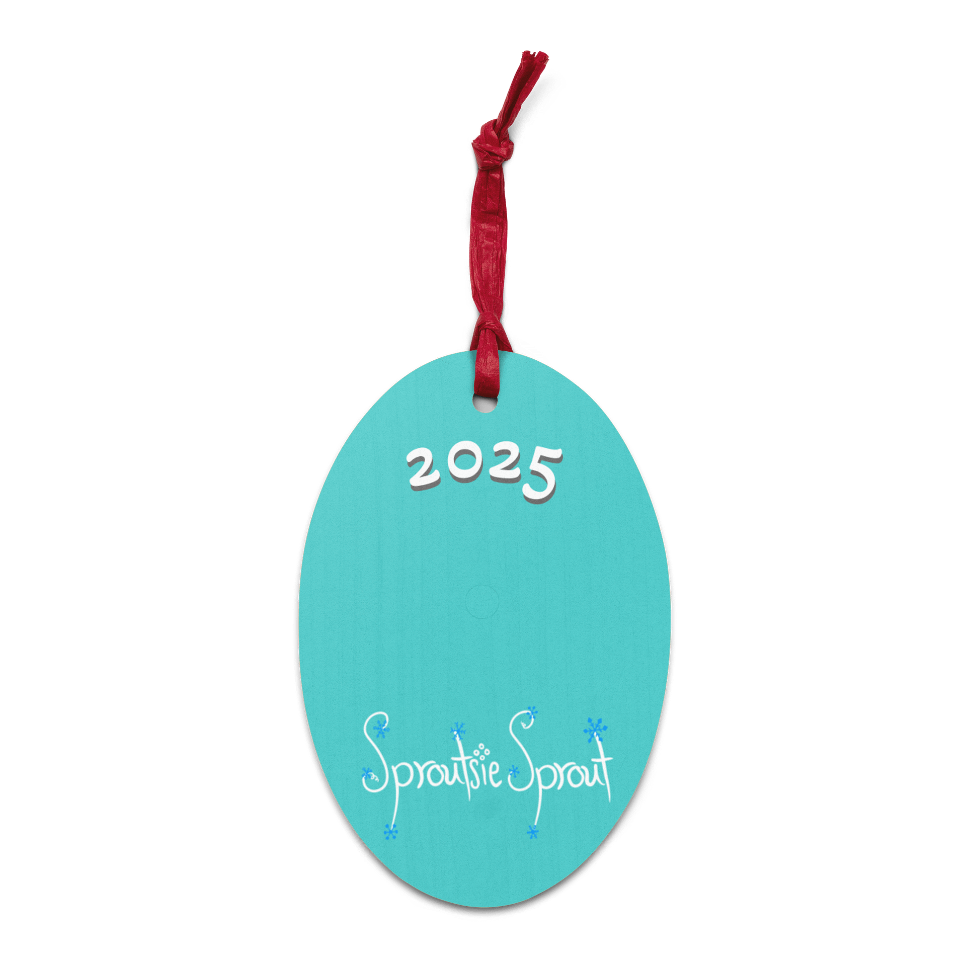 2025 Cuttlefish Sledding Oval Wooden Ornament product image (2)