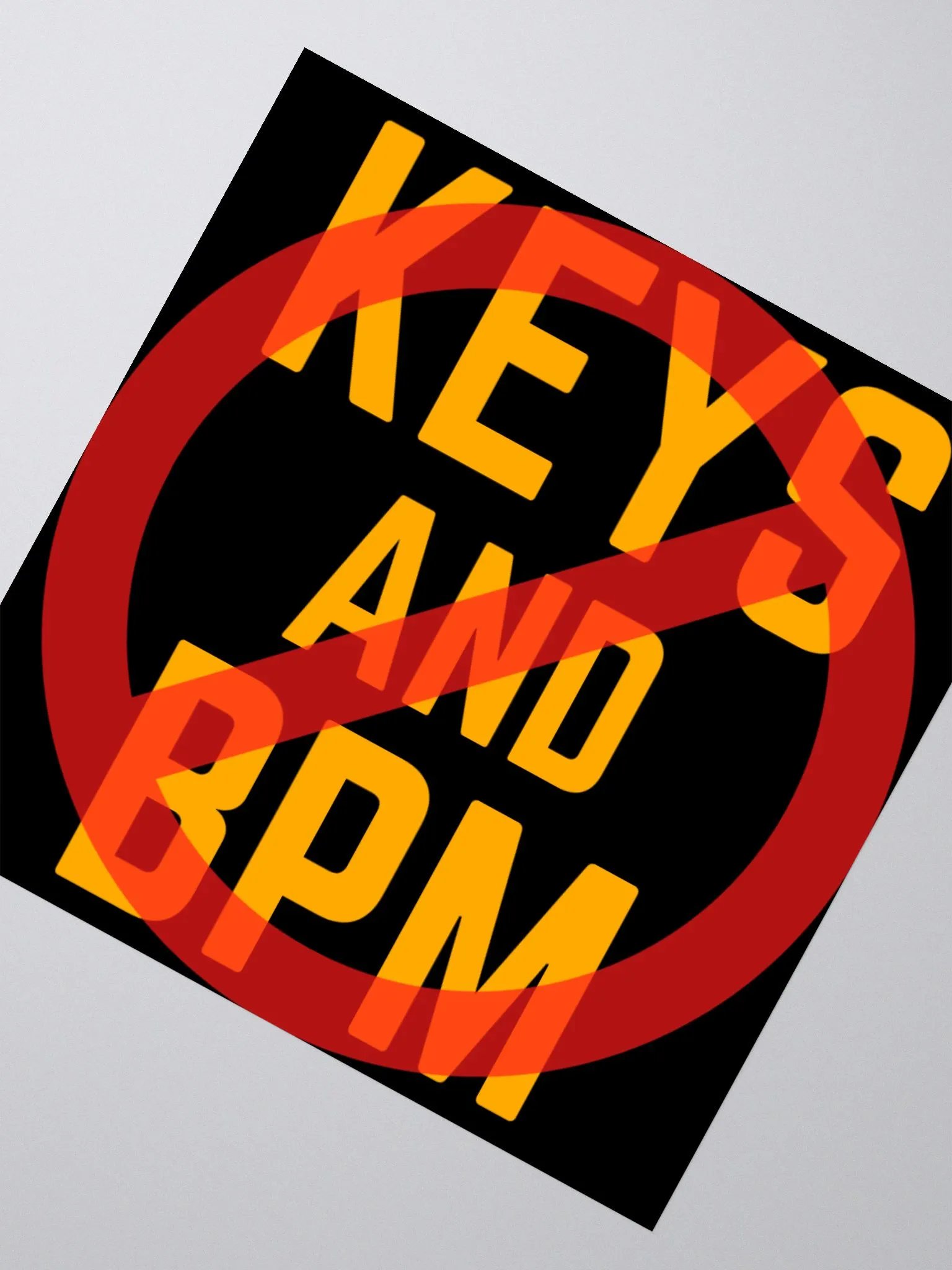 Say NO to Chris' KEYS N BPM - Black 'Kiss Cut Sticker' product image (4)